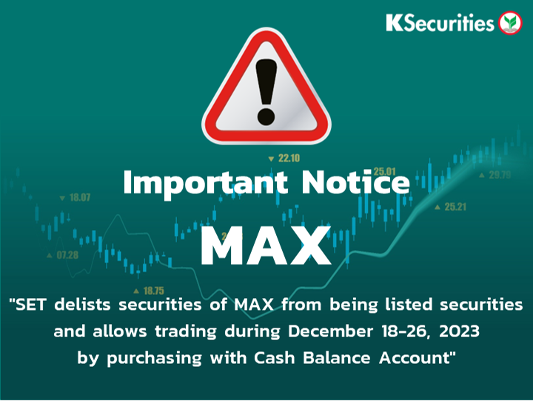 SET delists securities of THL from being listed securities and allows trading during December 18-26, 2023